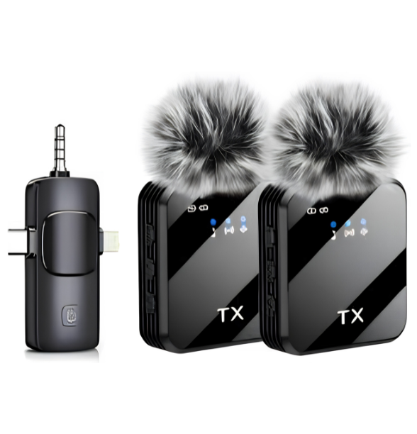 F11 Double MIC ANC + ECHO Mode with Wind Muff Cover. (TypeC + iPhone + Android)