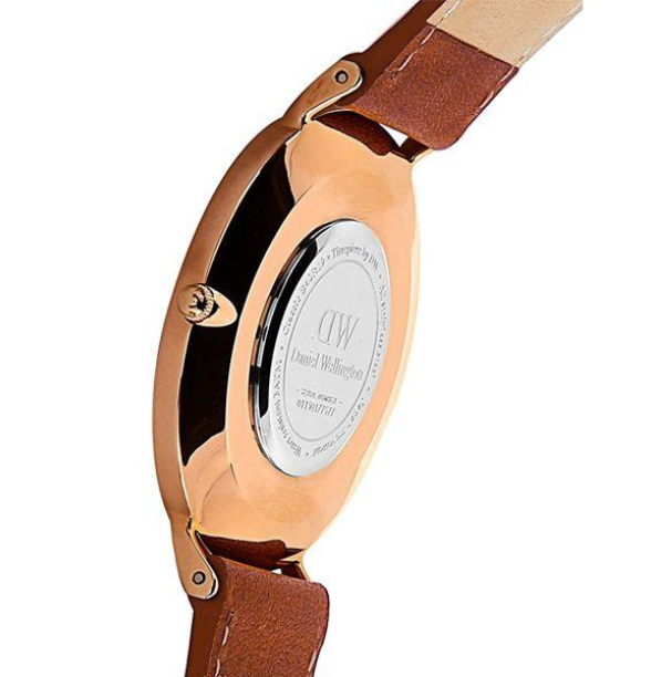 DW Leather Strap Men Wrist Watch Analog Brown Leather Luxury Wrist Watch Stainless steel Smart Watch Leather Straps
