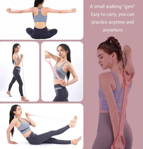 yoga belt Stretch Strap Yoga 8-figure Tensioner Yoga Tool Open Back