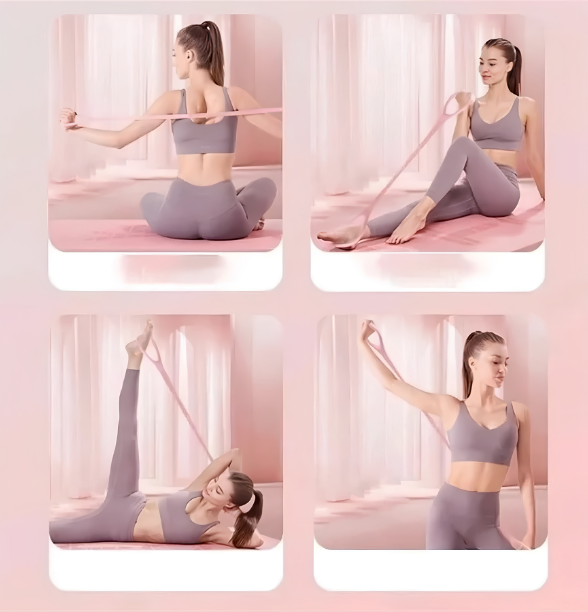 yoga belt Stretch Strap Yoga 8-figure Tensioner Yoga Tool Open Back
