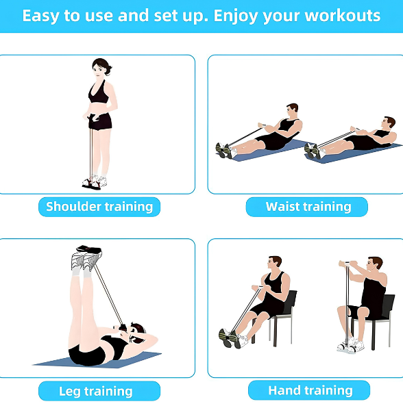 Pedal Resistance Band Latex Bodybuilding Expander Exercise Sit Up Equipment Tension Band Yoga Stretching Tummy Trimmer Pull Rope-copy