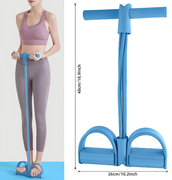 Pedal Resistance Band Latex Bodybuilding Expander Exercise Sit Up Equipment Tension Band Yoga Stretching Tummy Trimmer Pull Rope-copy