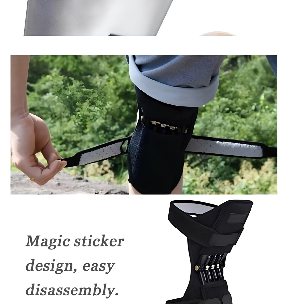 Power Knee Joint Support Knee Pads Breathable Power Lift Joint Support Bandage Knee Pad Power Knee Stabilizer Pads Spring Force Knee Booste