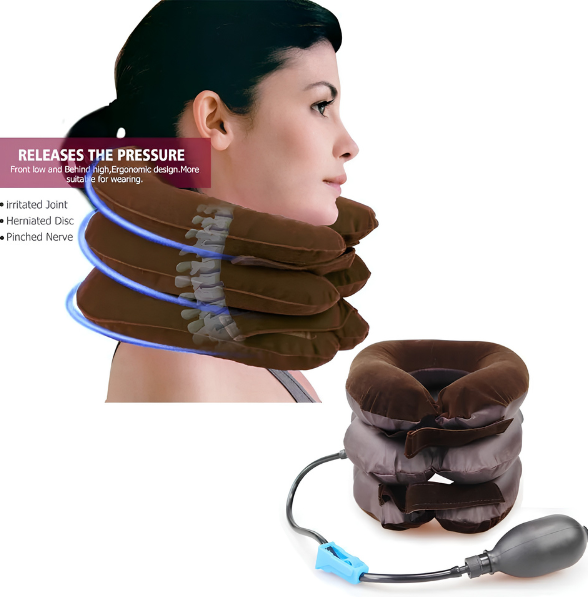 Neck Stretcher Inflatable Air Neck Traction Apparatus Device Soft Neck Cervical Collar Pillow Pain Stress Pain Relief Tractor