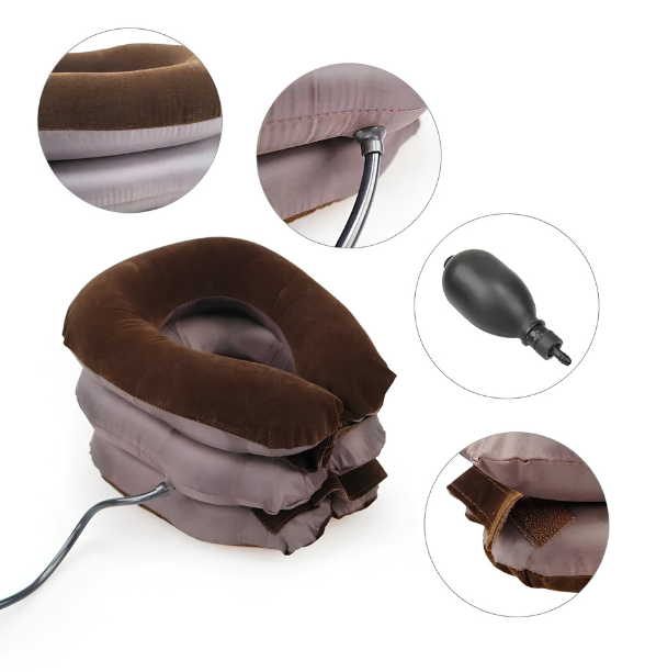 Neck Stretcher Inflatable Air Neck Traction Apparatus Device Soft Neck Cervical Collar Pillow Pain Stress Pain Relief Tractor