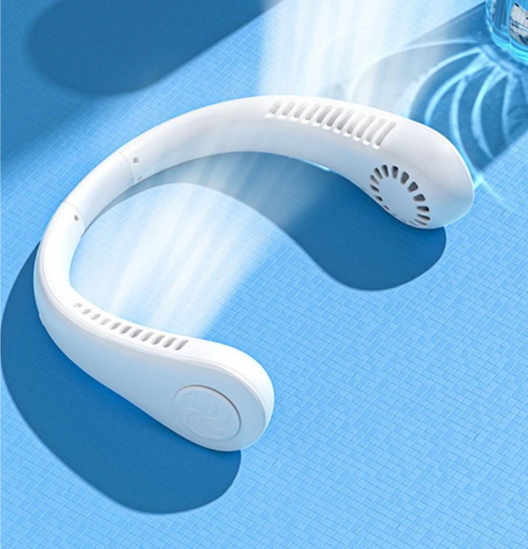 Portable Neck Fan Electric Wireless Fan Rechargeable USB Mini Fan Bladeless Personal Fans Hanging Neck Cooler for Outdoor Sports