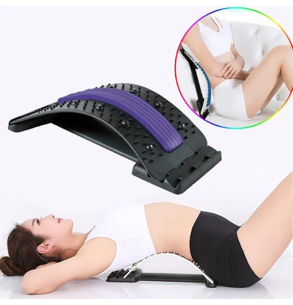 Back Stretcher-For Spine Lower Lumbar Massage Support Spine Pain Relief Back Massage Posture Corrector Lumbar Support Device Muscle Pain Relief Lower Back Massager