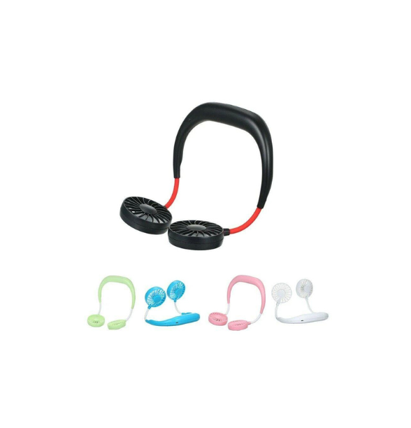 Neck Fan Adjustment Fan Hands-free Hanging Rechargeable Mini Sports Fans 3 Gears Wearable Sport Fan – Random Color