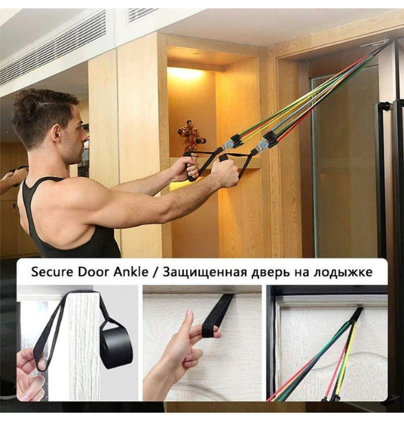 11(PCS) Power Exercise Resistance Band Set 5 in 1 Fitness Band Equipment for Men and Women