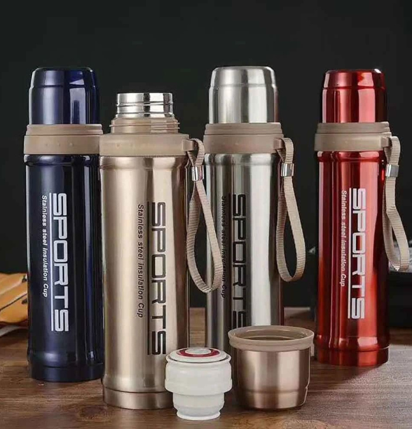 SPORTS VACUUM FLASK 750ML STAINLESS STEEL WATER BOTTLE - HOT AND COLD THERMOS