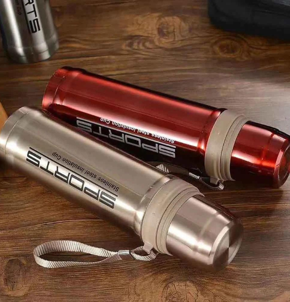 SPORTS VACUUM FLASK 750ML STAINLESS STEEL WATER BOTTLE - HOT AND COLD THERMOS