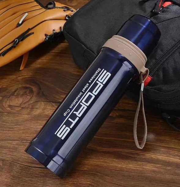 SPORTS VACUUM FLASK 750ML STAINLESS STEEL WATER BOTTLE - HOT AND COLD THERMOS
