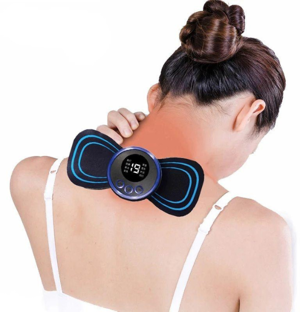 EMS Mini Electric Neck Back Body Massager Cervical Electric Neck Back Massager Muscle Therapy Pressure Pain