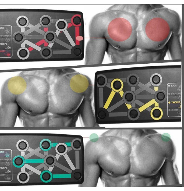 9 IN 1 Push Up Rack Board System Comprehensive Fitness Exercise Workout Pushup Stands