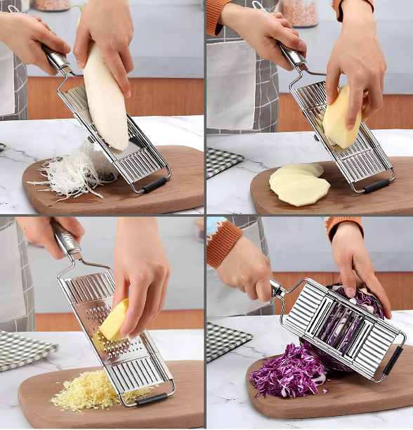 Genration chopper 4 in 1 Multi-Purpose Vegetable Slicer Cheese Grater Handheld adjustable Blades